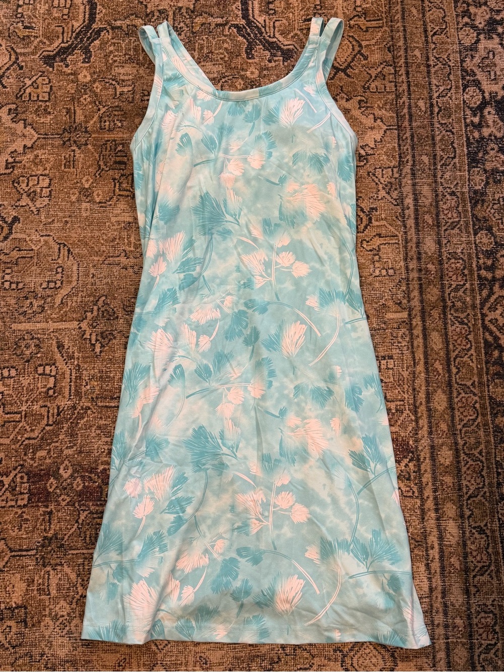Title Nine Light Blue Floral Midi Slip Dress